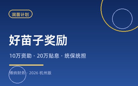 好苗子企业奖励多少钱？10万资助与20万贴息申领要点